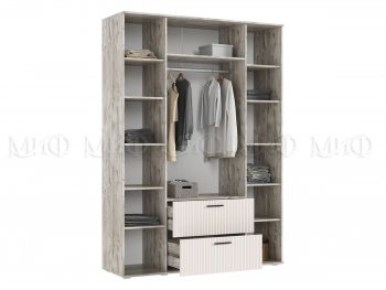 Шкаф 1600 мм Сильвия, дуб юкон/кашемир (Миф) в Ревде - revda.mebel-e96.ru