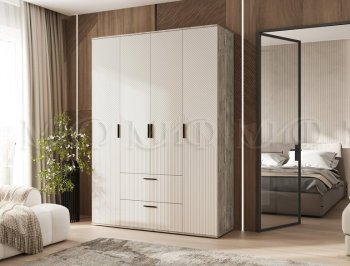 Шкаф 1600 мм Сильвия, дуб юкон/кашемир (Миф) в Ревде - revda.mebel-e96.ru