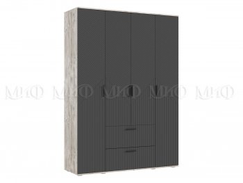Шкаф 1600 мм Сильвия, дуб юкон/графит (Миф) в Ревде - revda.mebel-e96.ru