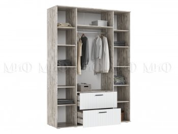 Шкаф 1600 мм Сильвия, дуб юкон/белый (Миф) в Ревде - revda.mebel-e96.ru