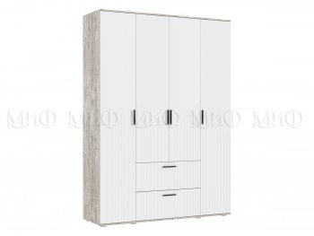 Шкаф 1600 мм Сильвия, дуб юкон/белый (Миф) в Ревде - revda.mebel-e96.ru
