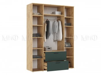 Шкаф 1600 мм Сильвия, крафт/грин (Миф) в Ревде - revda.mebel-e96.ru