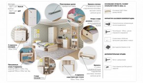 Система Стелс Полка-Надставка стола 120 Дуб сонома/Белый в Ревде - revda.mebel-e96.ru