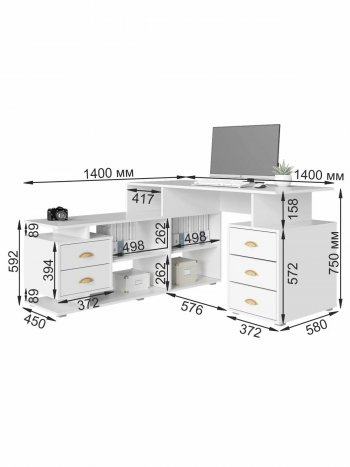 Стол компьютерный СК-8 (ВНК) в Ревде - revda.mebel-e96.ru