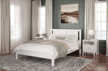 Кровать из массива Сканди белый античный (БМ) в Ревде - revda.mebel-e96.ru