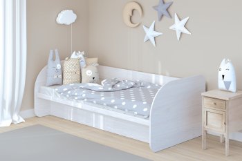 Кровать с подъемным механизмом Сказка, ясень (Зарон) в Ревде - revda.mebel-e96.ru