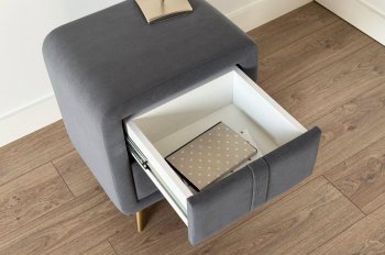 Тумба прикроватная Софи 2 графит (Мебельсон) в Ревде - revda.mebel-e96.ru