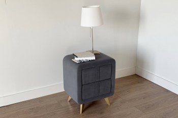 Тумба прикроватная Софи 2 графит (Мебельсон) в Ревде - revda.mebel-e96.ru