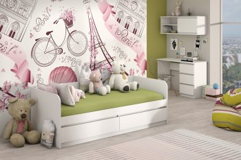 Кровать Соната 900 белый (Зарон) в Ревде - revda.mebel-e96.ru