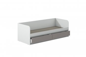 Кровать Соната 900 белый/кашемир(Зарон) в Ревде - revda.mebel-e96.ru
