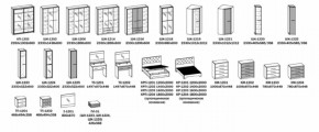 Спальный гарнитур ЛУНА (модульный)  Бодега белая в Ревде - revda.mebel-e96.ru