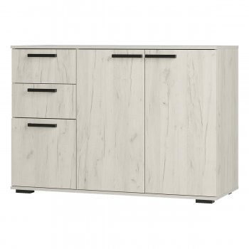 Комод Стандарт 3 NEW крафт белый (БТС) в Ревде - revda.mebel-e96.ru