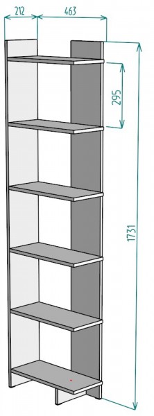 Стеллаж S4 (Белый) в Ревде - revda.mebel-e96.ru