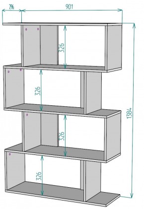 Стеллаж S48 (Белый) в Ревде - revda.mebel-e96.ru