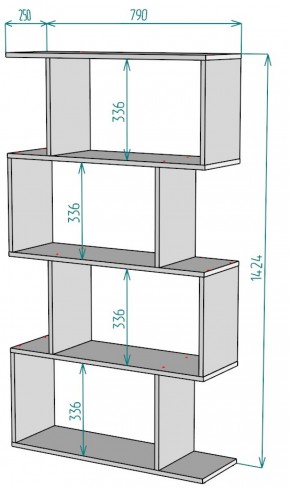 Стеллаж S52 (Белый) в Ревде - revda.mebel-e96.ru