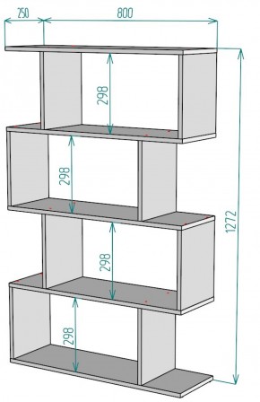 Стеллаж S54 (Белый) в Ревде - revda.mebel-e96.ru