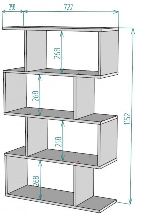 Стеллаж S59 (Белый) в Ревде - revda.mebel-e96.ru