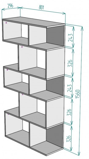 Стеллаж S6 (Белый) в Ревде - revda.mebel-e96.ru