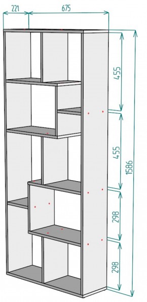 Стеллаж S8 (Белый) в Ревде - revda.mebel-e96.ru