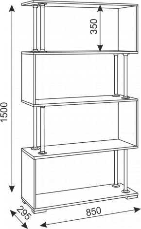 Стеллаж Зигзаг-2 (Риннер) в Ревде - revda.mebel-e96.ru