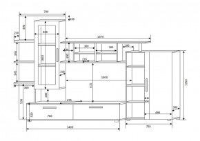 Стенка Фрэнк (Оливия 2) Стекло в Ревде - revda.mebel-e96.ru