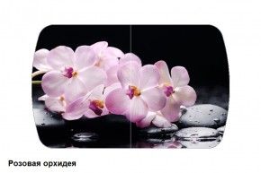 Стол Бостон 900*600 (опоры Брифинг) Стекло/фотопечать Розовая Орхидея в Ревде - revda.mebel-e96.ru | фото