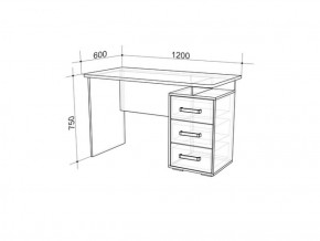 Стол компьютерный Лайт-2 (1200) в Ревде - revda.mebel-e96.ru