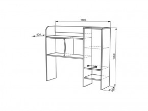 Стол компьютерный с надстройкой Лайт-1 (1200) в Ревде - revda.mebel-e96.ru