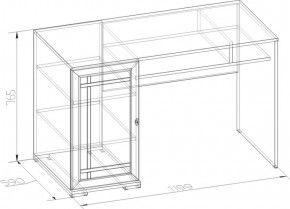 Стол письменный Шерлок 115 дуб сонома в Ревде - revda.mebel-e96.ru