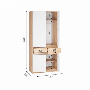 Шкаф 1000 мм Стоуби ШК-1000 (ИЦ) в Ревде - revda.mebel-e96.ru