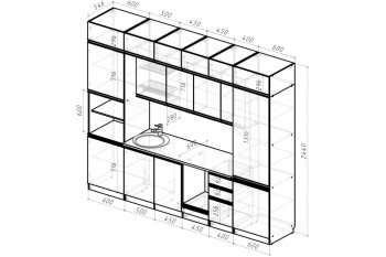 Кухонный гарнитур Сюита люкс 3000 мм (Герда) в Ревде - revda.mebel-e96.ru