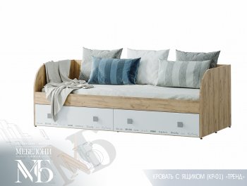 Кровать с ящиками Тренд LIGHT КР-01 (БТС) в Ревде - revda.mebel-e96.ru | фото