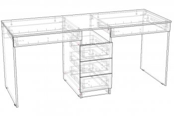 Стол письменный Твист белый (Премиум) в Ревде - revda.mebel-e96.ru