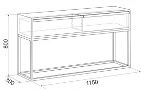 Тумба Крафт (Черный муар/Дуб сонома) в Ревде - revda.mebel-e96.ru