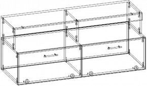 Тумба малая ТМС-1200 (Дуб сонома/Белый глянец) в Ревде - revda.mebel-e96.ru