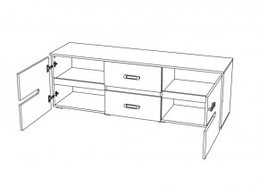 Тумба под ТВ Ким (Белый глянец/Венге) в Ревде - revda.mebel-e96.ru