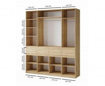 Шкаф 2000 мм Турин ЛДСП крафт серый/кашемир (ВВР) в Ревде - revda.mebel-e96.ru