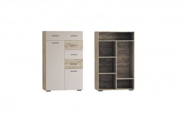 Стенка Турин крафт серый/кашемир, модульная (ВВР) в Ревде - revda.mebel-e96.ru