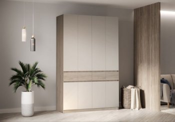 Шкаф 2000 мм Турин ЛДСП крафт серый/кашемир (ВВР) в Ревде - revda.mebel-e96.ru