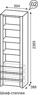 Шкаф-стеллаж №2 Твист (ИжМ) в Ревде - revda.mebel-e96.ru