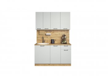 КУхонный гарнитур Валерия 1400 мм вотан/серый (Сурская) в Ревде - revda.mebel-e96.ru