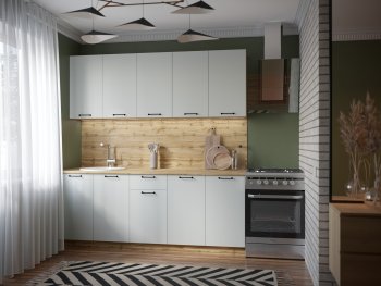 КУхонный гарнитур Валерия 2000 мм вотан/серый (Сурская) в Ревде - revda.mebel-e96.ru