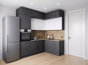 Кухонный гарнитур угловой Вегас 2200*1700 мм (Санвут) в Ревде - revda.mebel-e96.ru