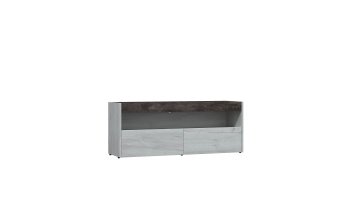 ТВ тумба Вегас Дуб Крафт Белый/Ателье темн. (Лин) в Ревде - revda.mebel-e96.ru