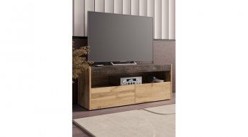ТВ тумба Вегас Дуб Вотан/Ателье темн. (Лин) в Ревде - revda.mebel-e96.ru