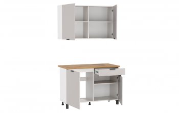 Кухонный гарнитур 1200 мм Венера кашемир ЛДСП (Олмеко) в Ревде - revda.mebel-e96.ru
