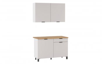 Кухонный гарнитур 1200 мм Венера кашемир ЛДСП (Олмеко) в Ревде - revda.mebel-e96.ru