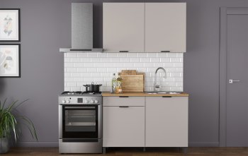Кухонный гарнитур 1200 мм Венера кашемир ЛДСП (Олмеко) в Ревде - revda.mebel-e96.ru