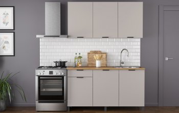 Кухонный гарнитур 1500 мм Венера кашемир ЛДСП (Олмеко) в Ревде - revda.mebel-e96.ru