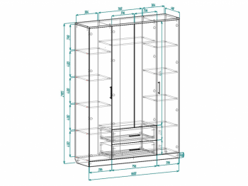 Шкаф 1600 мм Венеция-1 сек.26 (Росток) в Ревде - revda.mebel-e96.ru